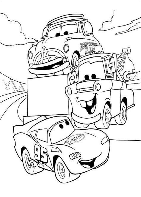 Cars image to download and color - Cars Coloring Pages for Kids