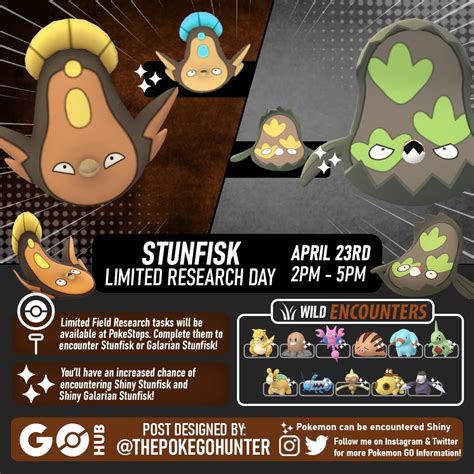 Stunfisk and Galarian Stunfisk Limited Research Day | Pokémon GO Hub