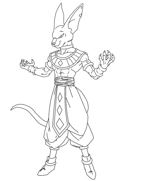 Beerus - Dragon Ball Coloring Pages for Kids