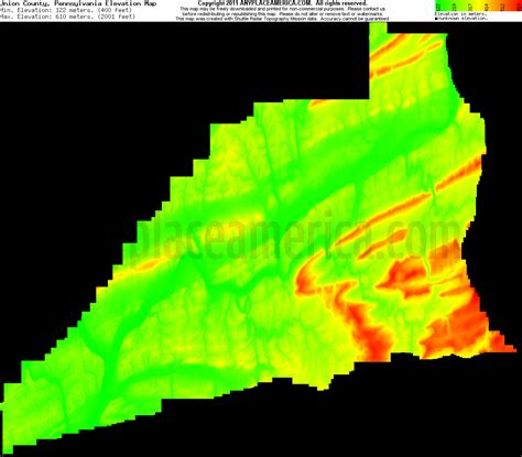 Free Union County, Pennsylvania Topo Maps & Elevations