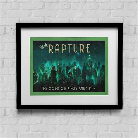 Amazon.com: Rapture Poster | Bioshock travel poster | Vintage travel ...