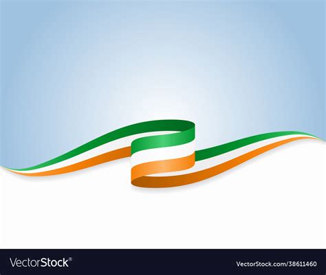 Irish flag wavy abstract background Royalty Free Vector