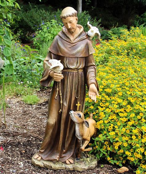 St. Francis Statue - 36.5 inch | St francis statue, Garden statues, Statue