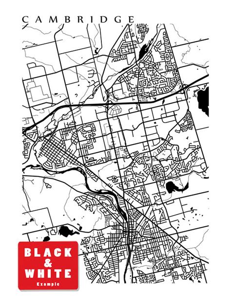 Cambridge Ontario Map Print | Etsy