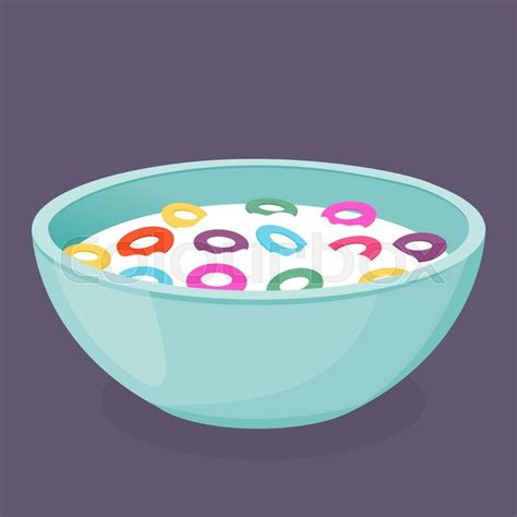 Vector illustration of a bowl of ... | Stock vector | Colourbox