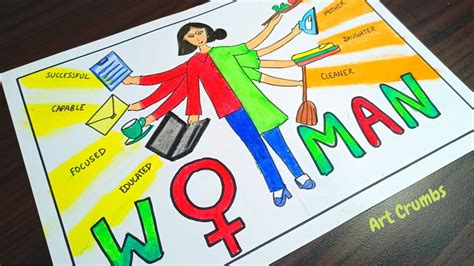 International Women's Day drawing/Women Empowerment poster/Happy Women ...