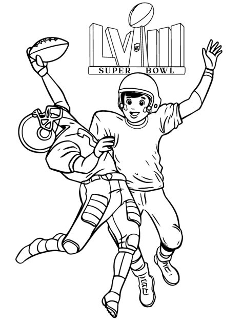 Football Players of Super Bowl - Coloring Pages