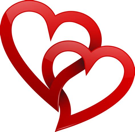 Download Two Red Hearts Png Clipart - Wedding Heart Png - Full Size PNG Image - PNGkit