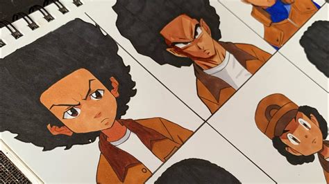 DRAWING HUEY FREEMAN IN DIFFERENT ANIME STYLES!!! - YouTube