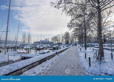 Snow in Zurich stock image. Image of snowfall, tour, scenery - 48778407