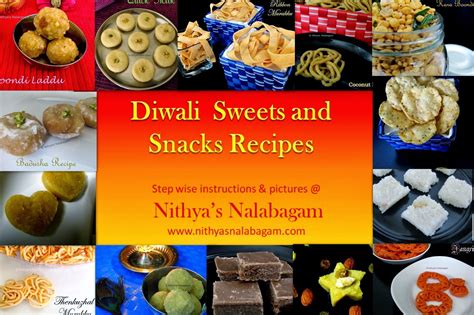 18 Best Diwali Sweets and Snacks Recipes |Nithya's Nalabagam