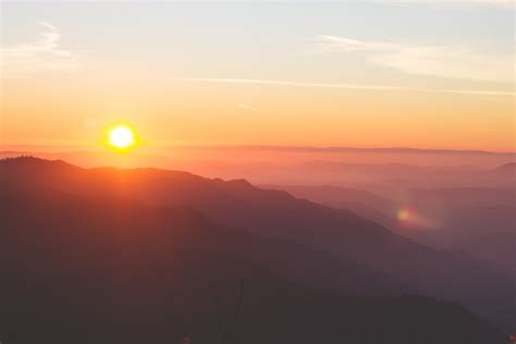 Free Images : horizon, mountain, sun, sunrise, sunset, mist, sunlight, hill, dawn, atmosphere ...