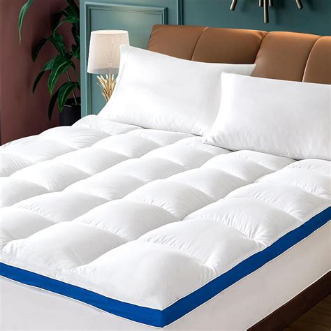 CYMULA Mattress Topper King, Pillow Top Mattress Topper King Size, 3D Snow Down Alternative ...