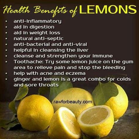 Health benefits of lemons | Love My Body | Pinterest