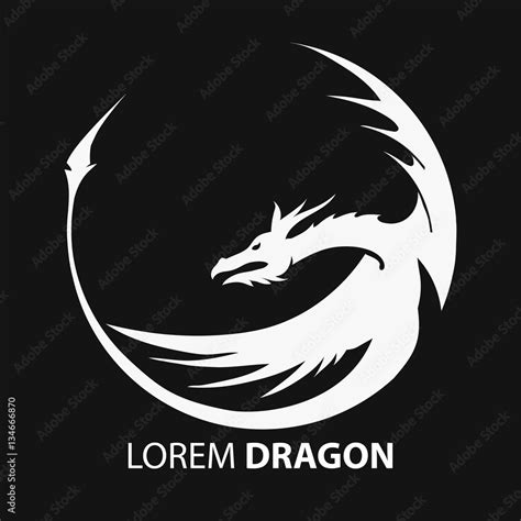 dragon vector silhouette Stock Vector | Adobe Stock