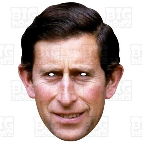 King Charles III : Life-size Face Mask. Royal Family United Kingdom