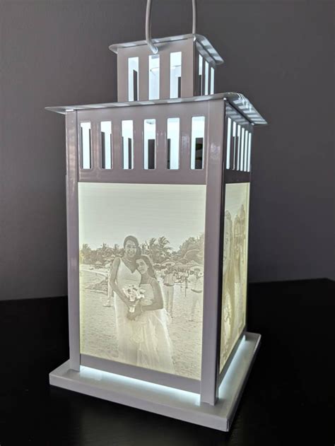 Lithophane Photo Lantern Custom Made for Your Photos | Etsy