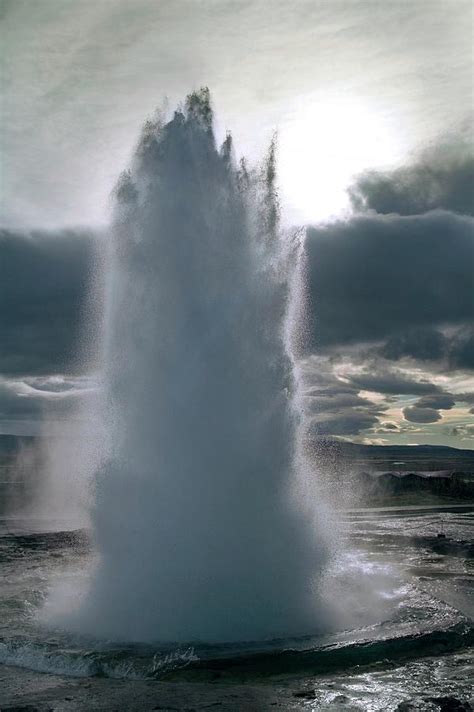 Geyser Erupting Photograph by Steve Allen/science Photo Library