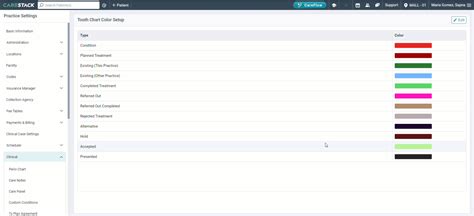 An Overview of Practice Settings for Tooth Chart Color Setup – CareStack: User Resource Center