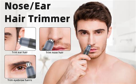 Ear and Nose Hair Trimmer Rechargeable Painless Eyebrow Trimmer ...