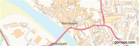 Barnstaple Vector Street Map