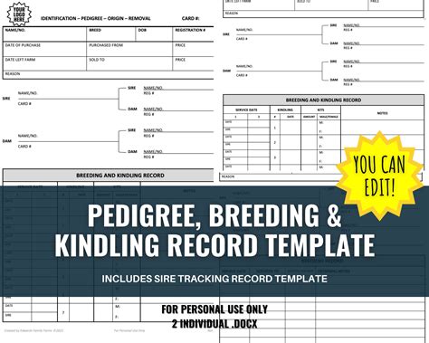 Pedigree Certificate Template