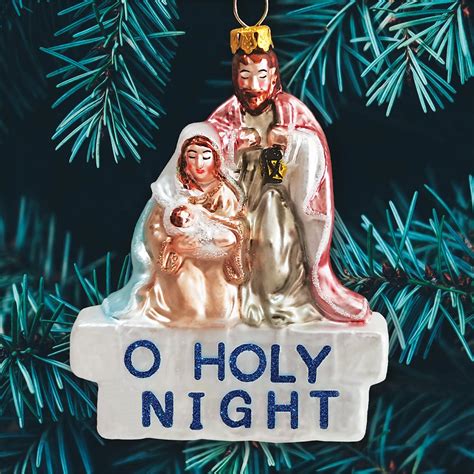 Oh Holy Night Nativity Scene Glass Ornament | OrnamentallyYou