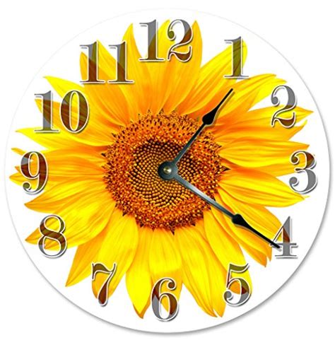 Invite The Happy In With A Sunny Sunflower Wall Clock