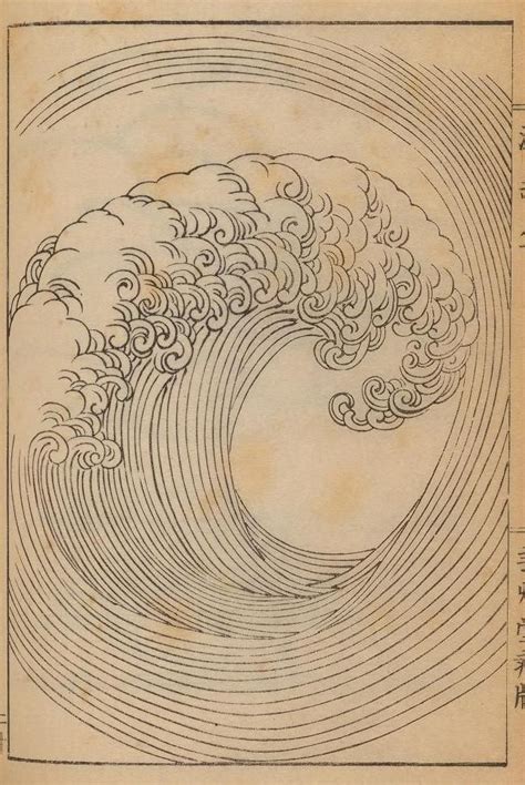 Hamonshu: A Japanese Book of Wave and Ripple Designs (1903) | Wave illustration, Japanese ...