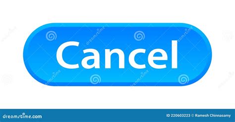 Cancel button stock vector. Illustration of blue, design - 220603223