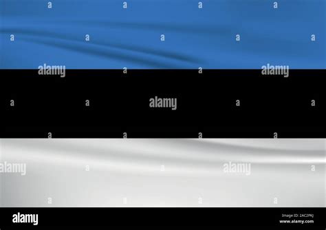 Waving Estonia flag, official colors and ratio correct. Estonia national flag. Vector ...