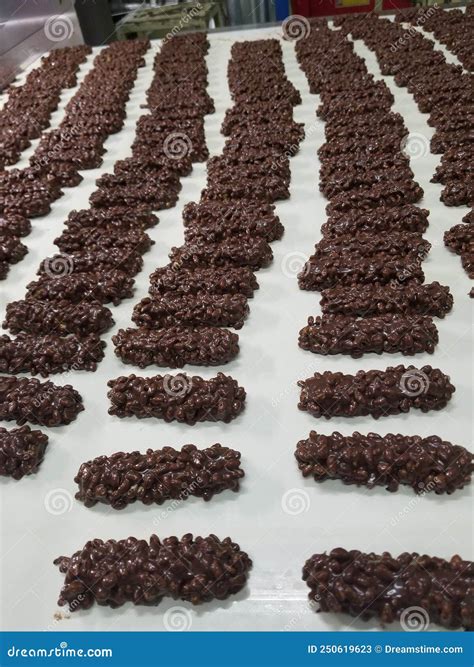 Production of Delicious Chocolate in Factory Stock Image - Image of ...