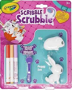 Crayola Scribble Scrubbies, Colour & Wash Rabbit & Hamster, Holiday Toys, Washable, Reusable ...