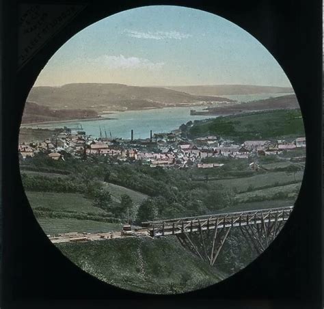 Railway line, Penryn, Cornwall. Around 1890 (Print #13297385)