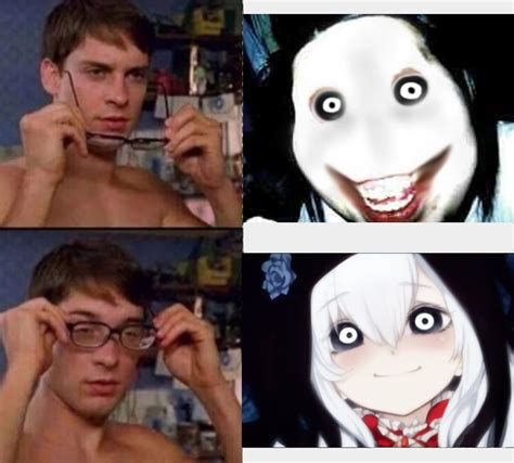 Jeff the Killer Anime Girl Meme | AI Anime Girls as Creepypasta Images ...