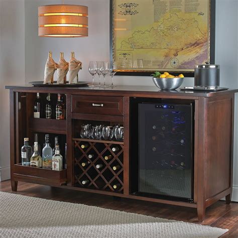 2018 Liquor Cabinet with Fridge - Apartment Kitchen Cabinet Ideas Check more at http://www ...