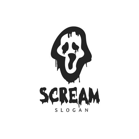 Scream mask logo design concept 22704174 Vector Art at Vecteezy