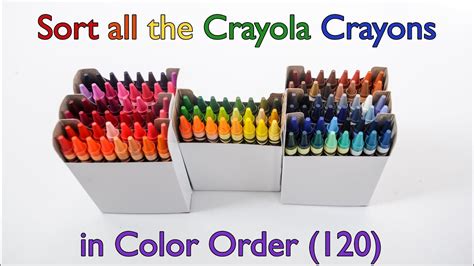 120 Crayola Crayons In Color Order : Crayola