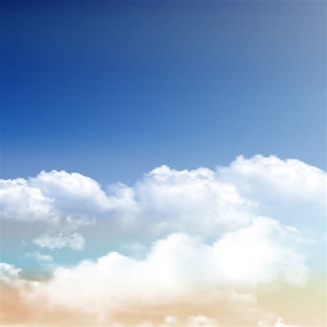 Realistic clouds on blue sky background 200620 Vector Art at Vecteezy