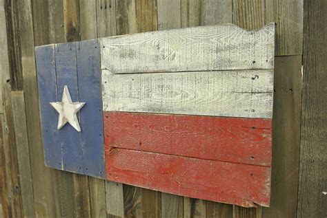 3D Texas Flag Distressed Reclaimed Wood Wall Art Lone Star | Etsy