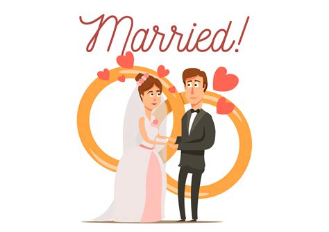 Newly Married Couple Composition 470818 Vector Art at Vecteezy