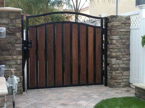 wood and metal custom gate | Custom gates, Gate design, Contemporary gates