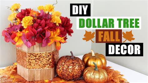 DIY DOLLAR TREE FALL FLORAL ARRANGEMENT Dollar Store DIY Fall Home ...