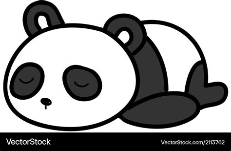 Baby panda sleeping Royalty Free Vector Image - VectorStock