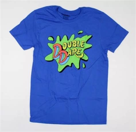 NICKELODEON DOUBLE DARE 80s 90s Retro Game Show Blue T-Shirt New! (1C5 ...