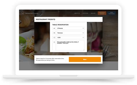 Online Restaurant Reservations System