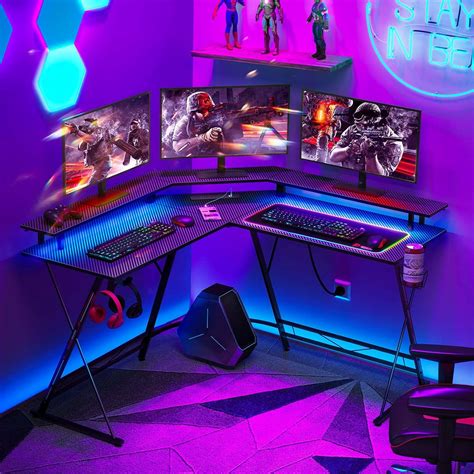 ایگرد | قیمت و خرید SEVEN WARRIOR L Shaped Gaming Desk with LED Lights ...