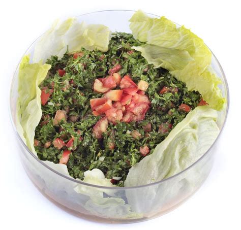 Lebanese Salad - Tabouleh (isolated) Stock Image - Image of flavor ...