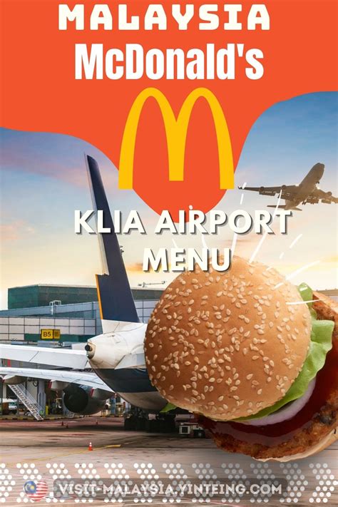 McDonalds Menu in KLIA airport – Visit Malaysia