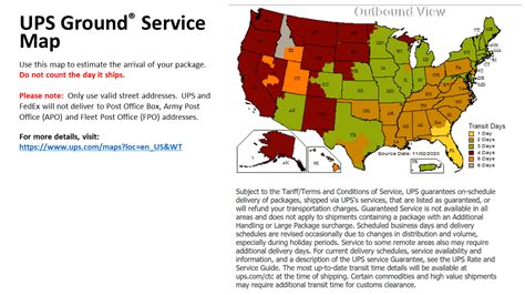 UPS and FedEx Ground Shipping Maps